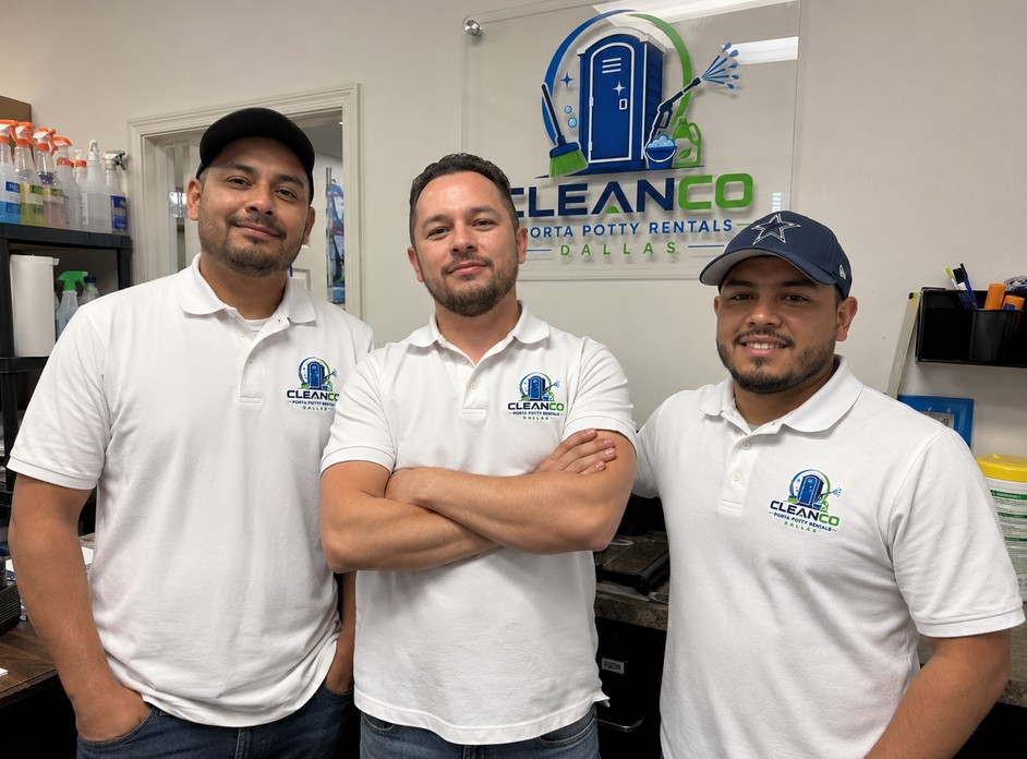 The Cleanco Porta Potty Rentals Dallas service team